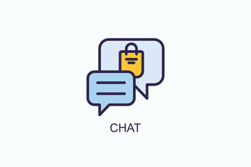 Fototapeta premium Chat Icon Or Logo Isolated Vector Illustration