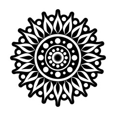 A filled style icon of sun disk tattoo