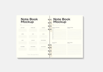 Spiral Notebook Planner Mockup