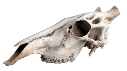 Obraz premium Realistic Skull of a Donkey Transparent Background