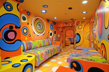 high definition view of living room interior wall have sofa and decoration