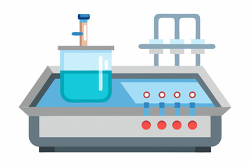 laboratory water bath with temperature icon