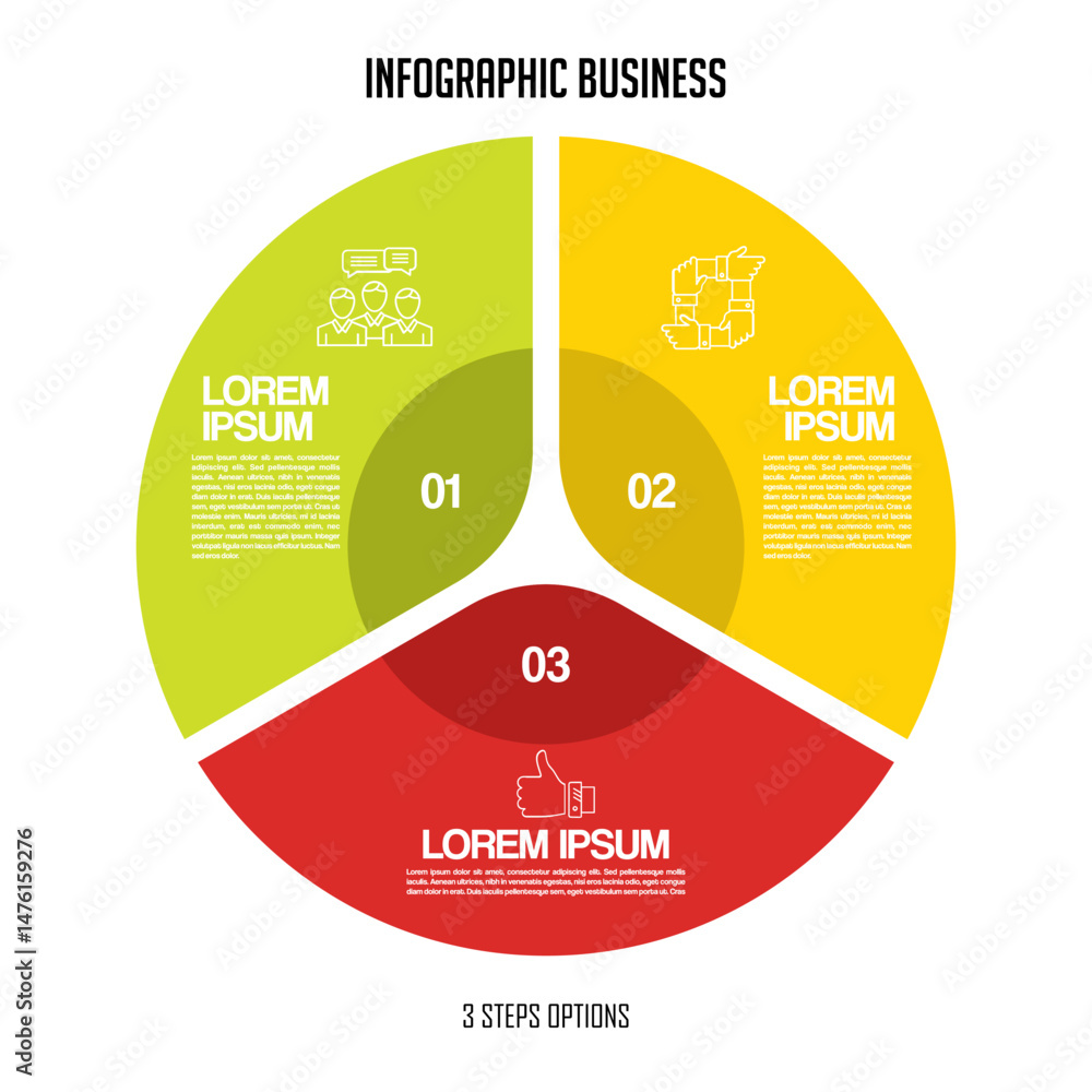 Poster infographic template features a circle design for business presentations and information display. in