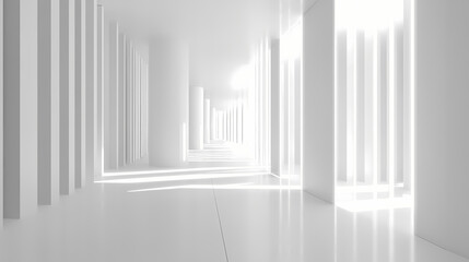 Obraz premium futuristic neon corridor