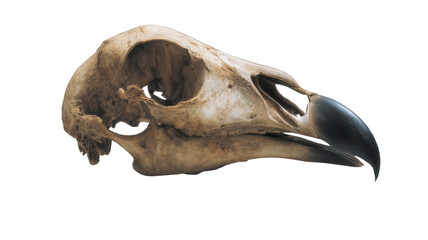 Realistic Vulture Head Skull Isolated on White Background