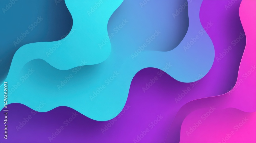 Poster abstract paper cut background showing vibrant color gradient in modern design style for web design a