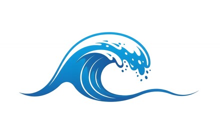 Obraz premium Blue Wave Illustration for design and more