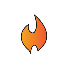 Stylized Fire logo vector and symbol