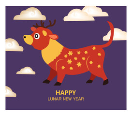 Lunar New Year Vector Illustration Pack - CNY Dragon, Ox & Lantern Graphics-06