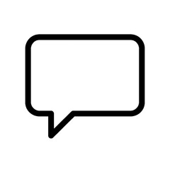 Naklejka premium talk bubble outline icon design of black shape silhouette vector illustration on white background