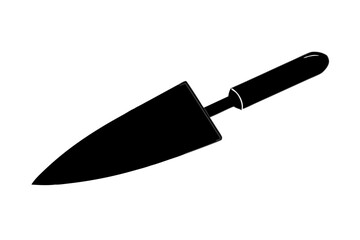 Pointing Trowel silhouette vector illustration