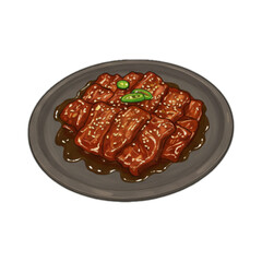 grilled meat on a plate