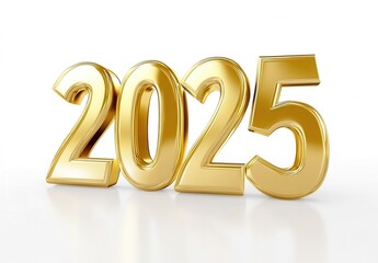 Golden New Year Celebration Numerals