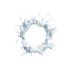 Circular Milk Splash with Copy Space