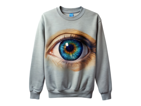 Eye Sweatshirt: Unique All-Over Print Eye Design Fashion Sweater