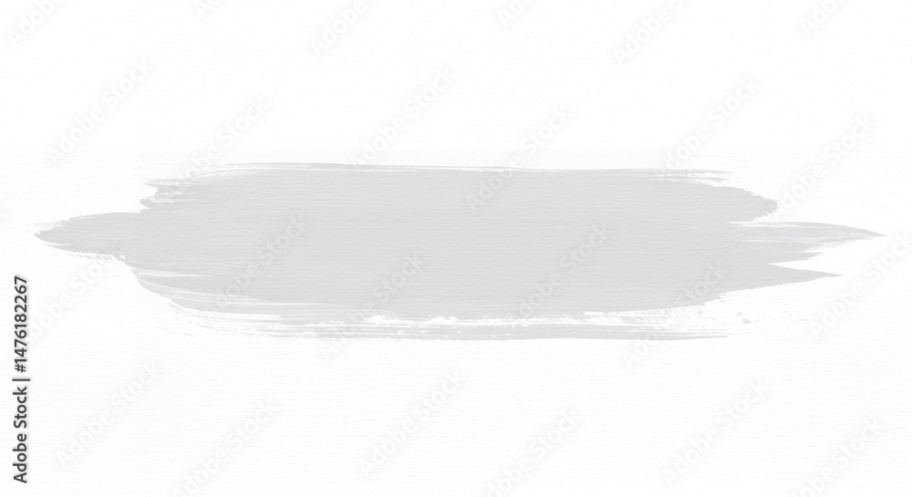 Aufkleber abstract brushstroke of light gray paint on a textured white background, creating a minimalist artis