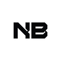 NB monogram logo design letter text name symbol monochrome logotype alphabet character simple logo