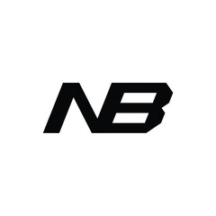 NB monogram logo design letter text name symbol monochrome logotype alphabet character simple logo