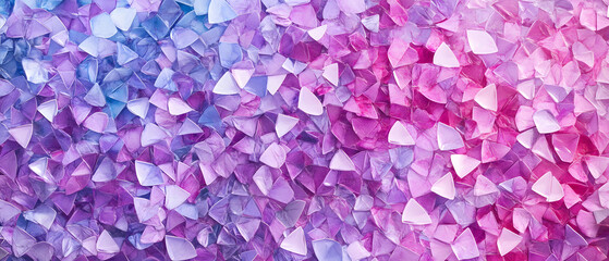 Obraz premium Vibrant abstract pattern of small irregular shapes in blue, purple, pink gradient, ideal high quality background for fashion, website banners, and print advertising.