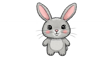 Obraz premium Cute cartoon rabbit illustration