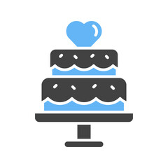 Cake icon vector image. Suitable for mobile apps, web apps and print media.