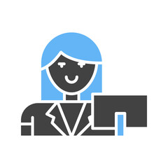 Cashier icon vector image. Suitable for mobile apps, web apps and print media.
