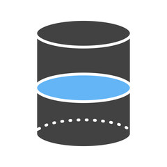 Cylinder icon vector image. Suitable for mobile apps, web apps and print media.