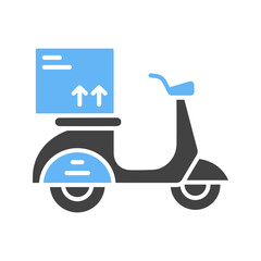 Delivery Bike icon vector image. Suitable for mobile apps, web apps and print media.