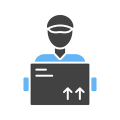 Delivery Man icon vector image. Suitable for mobile apps, web apps and print media.