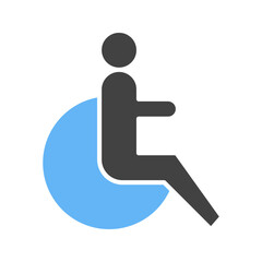 Disabled icon vector image. Suitable for mobile apps, web apps and print media.
