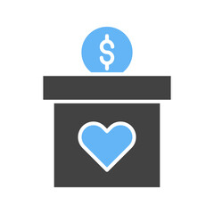 Donation icon vector image. Suitable for mobile apps, web apps and print media.