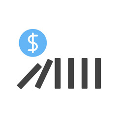 Domino Effect icon vector image. Suitable for mobile apps, web apps and print media.