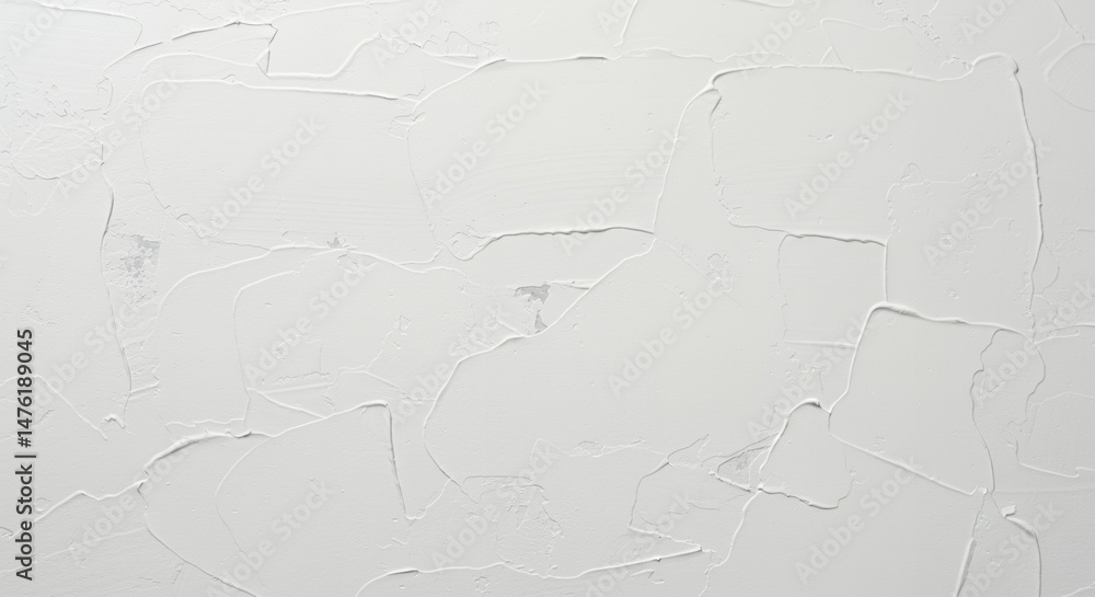 Poster textured white wall with a spatula application showing a visible layered surface, creating a modern 