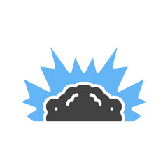 Explosion icon vector image. Suitable for mobile apps, web apps and print media.
