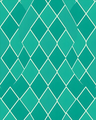 Luxury Harlequin diamond pattern in jade, teal, sapphire tones.