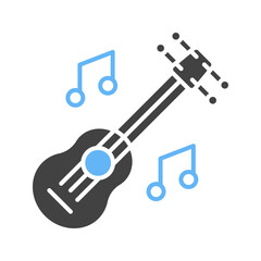 Guitar icon vector image. Suitable for mobile apps, web apps and print media.