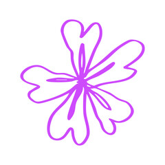 simple purple flower element