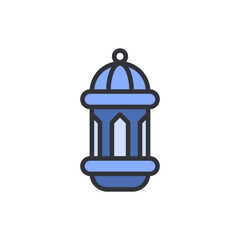 Elegant Ornamental Lantern In Blue Tones For Festive Celebrations