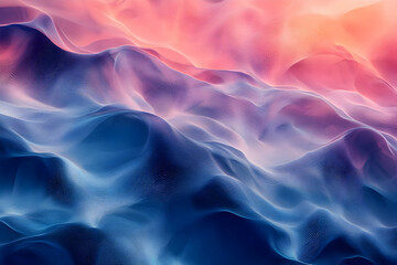 Fototapeta premium Abstract colorful wavy shapes create a dreamy and artistic visual effect.