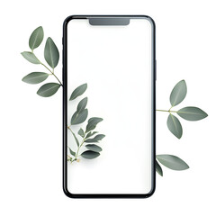 Smartphone image compositing material Isolated White Background