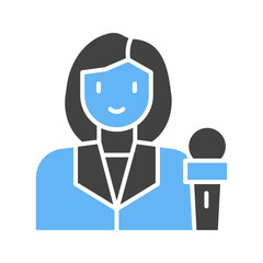 Journalist icon vector image. Suitable for mobile apps, web apps and print media.