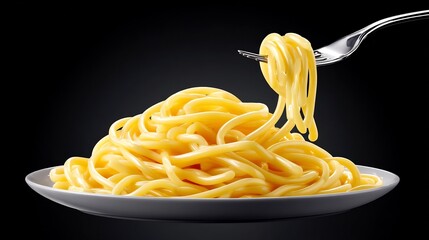 Creamy Spaghetti Delight A Forkful of Joy.