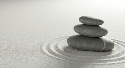 Stacked Stone on Sand