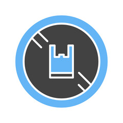 No Plastic Bags icon vector image. Suitable for mobile apps, web apps and print media.