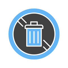 No Littering icon vector image. Suitable for mobile apps, web apps and print media.