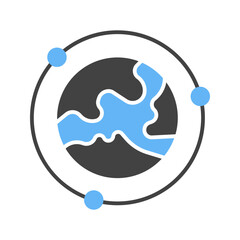 Planet icon vector image. Suitable for mobile apps, web apps and print media.