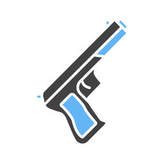 Pistol icon vector image. Suitable for mobile apps, web apps and print media.