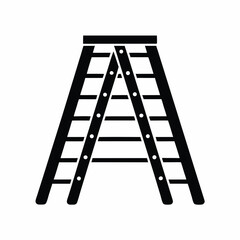 Ladder icon silhouette vector illustration