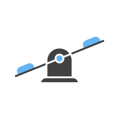 Seesaw icon vector image. Suitable for mobile apps, web apps and print media.