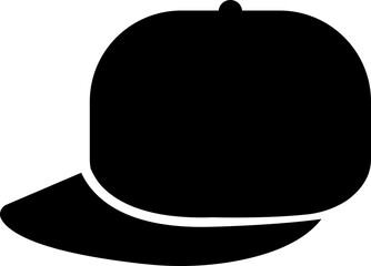 Baseball hat, cap icon in flat. sign symbol mockup isolated on transparent background
